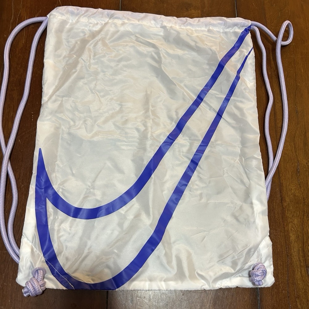 Nike Air Zoom Alphafly Drawstring Shoe Bag White Purple Nike Racing Cinch Sack